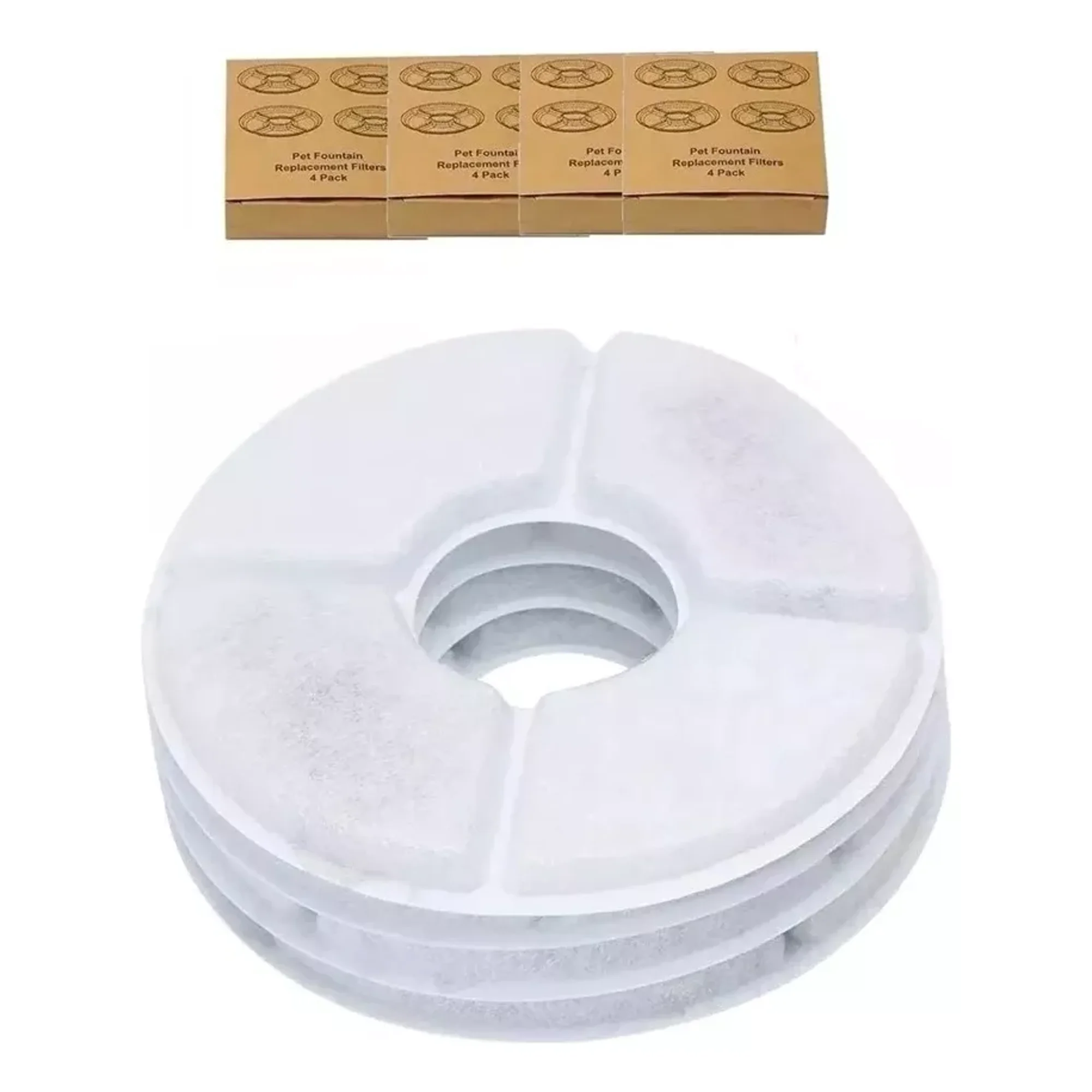 Center Web - Pack 16 Filtros Redondos Para Fuente De Agua