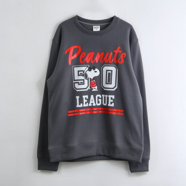 Polerón Cerrado Hombre Peanuts 50 League Gris Snoopy