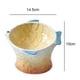 thumbnail image 2 of Cuenco de cerámica para gatos, utensilios para proteger las vértebras cervicales, olla para comer comida para gatos, cuenco para gatos con peces de colores, 2 of 5