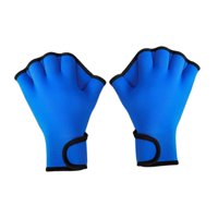 Magideal - Guantes De Natación Palmeados,Guantes Sin Dedos,Guantes Acuáticos Fáciles De Usar Con Buenas Costuras,Guantes De Buceo Para Entrenamiento De Natación, Azul
