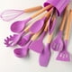 thumbnail image 1 of 12pcs, Silicone Utensil Set, Khaki Kitchen Utensil Set With Wooden Handle, Safety Cooking Utensils Set, Non-Stick Kitchen Tools Set, Washable Modern Cookware, Kitchen Stuff, Kitchen Gadgets, 1 of 5