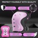 thumbnail image 2 of Protective Gear SKATEWIZ - Coderas (talla L), color rosa y negro, 2 of 7