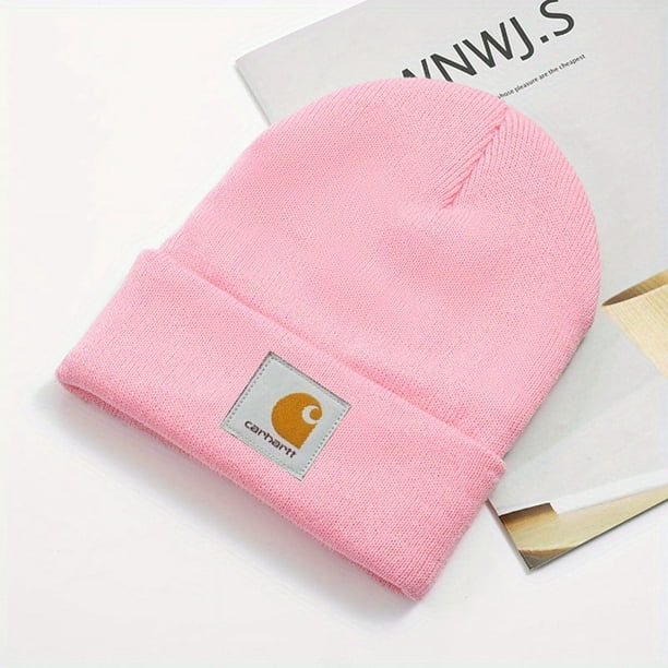 Warm and Cozy Unisex Knit Beanie with Solid Color and Skull Design - Perfect for Skiing, Autumn, and Winter