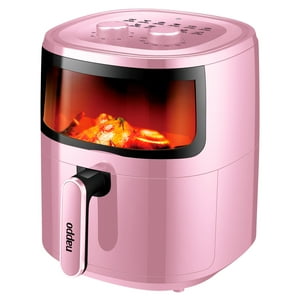 Freidora De Aire Nappo 1500W 5,7L Con Luz Y Visor Rosa
