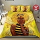 thumbnail image 2 of Sweet Like Honey Sassy Black Queen Bee Custom Name Quilt Duvet Cover Set Queen3-Piece Bedding Set (1 Duvet Cover + 2 Pillow Shams), 2 of 4