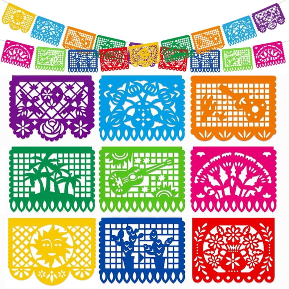 Guirnalda de fiesta DomeStar de papel picado plástico de 5,5 m