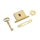 thumbnail image 4 of Juego De Cerradura De Gabinete Con Llave, Cerradura De Cajón Cuadrada Decorativa Para Armarios, Cerradura De Cajones, 6cmx3,5cmx1cm, Dorado, 4 of 5