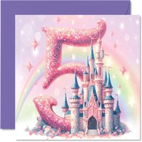 Tarjeta De Cumpleaños Stuff4 Castillo De Princesa Hada 14,5 Cm