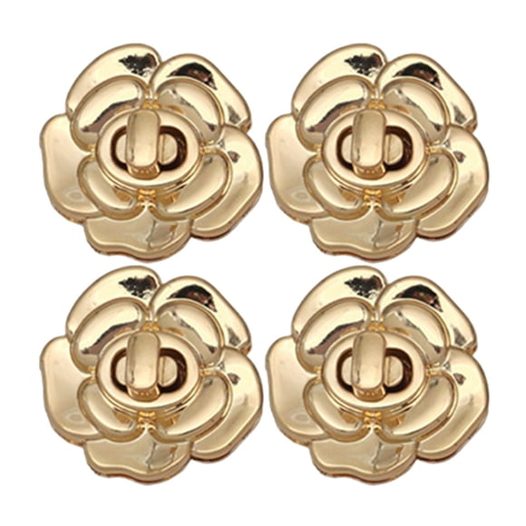 4 Piezas Cierres Giratorios para Bolsos Cierre con Torsión Fijadores para Maletín Y Accesorios para Artesanías de Metal Duradero para Cierre Seguro Ad Oro