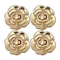 Magideal - 4 Piezas Cierres Giratorios Para Bolsos Cierre Con Torsión Fijadores Para Maletín Y Accesorios Para Artesanías De Metal Duradero Para Cierre Seguro Ad Oro