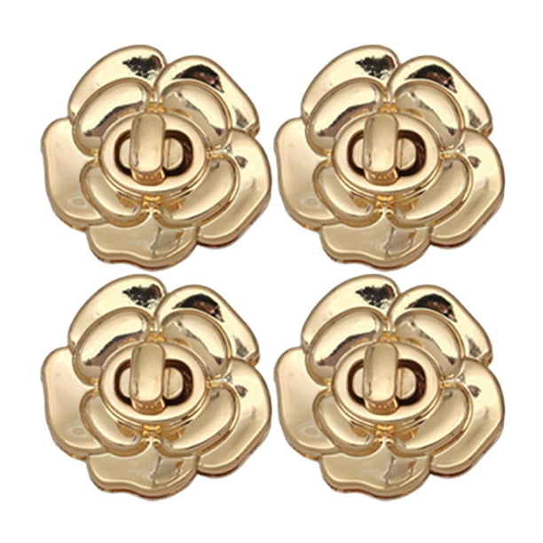 4 Piezas Cierres Giratorios para Bolsos Cierre con Torsión Fijadores para Maletín Y Accesorios para Artesanías de Metal Duradero para Cierre Seguro Ad Oro