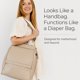 thumbnail image 2 of Mochila MIA + SOPHIA de Cuero Vegano con Puerto de Carga USB – Beige, 2 of 9