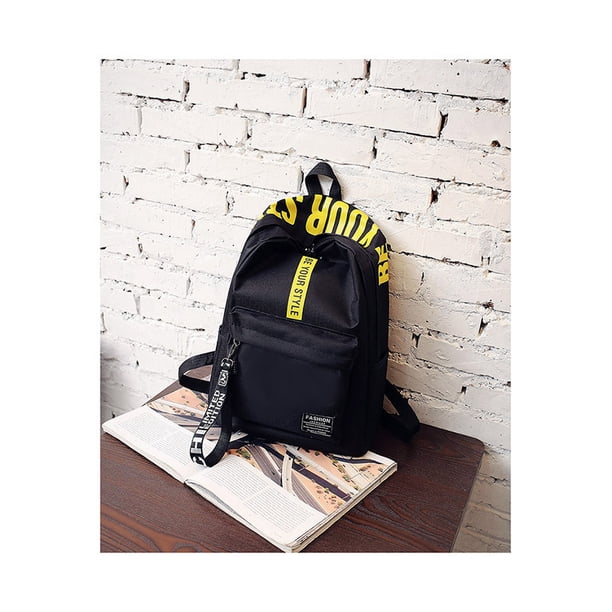 Fashion Nylon Backpack Preppy Style Students School Casual Solid Color Large Handbags Schoolbag Bookbag Teenager Travel
