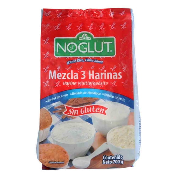 Mezcla de 3 harinas sin gluten Bolsa, 700 g