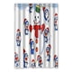thumbnail image 1 of Cortina de ducha con diseño de Doraemon de dibujos animados, juego de cortinas de baño con ganchos, tamaño 48 x 72 pulgadas, 1 of 3