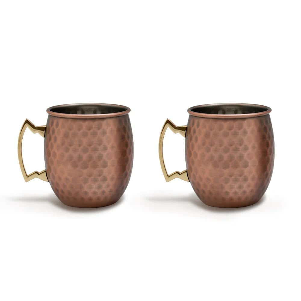 Disparo - Set 2 Tazones Para Tragos Copper Mug Cobre 600ml