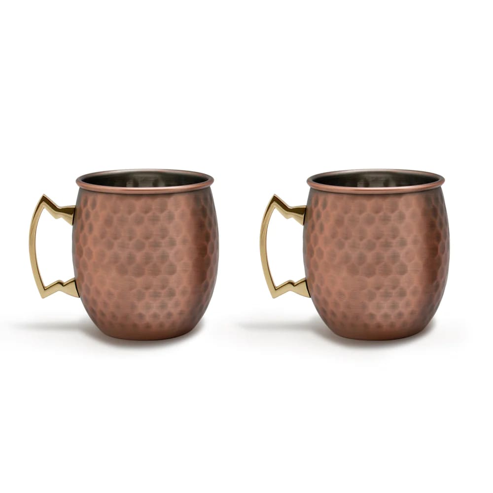 Disparo - Set 2 Tazones Para Tragos Copper Mug Cobre 600Ml