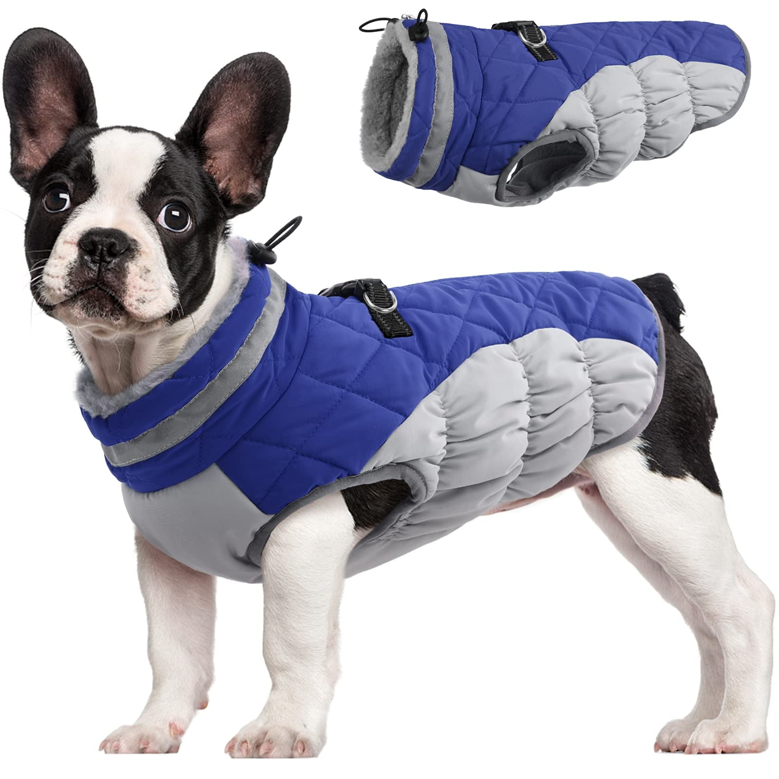 Abrigo Para Perro Fuamey Chaqueta De Invierno Impermeable A Prueba De Viento Azul S