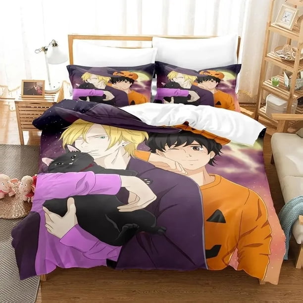 2024 Banana Fish Bedding Set Bed Set Adult Kid Bedroom Duvetcover Sets Bed Sheet Bed Sheets