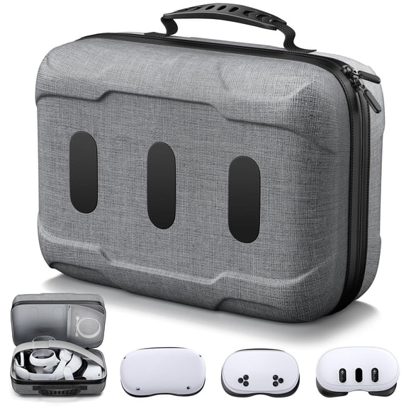 Estuche rígido grande de transporte Kawaye para Meta Quest 3S/Quest 3/Quest 2
