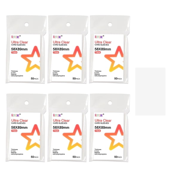 Fundas para cartas Neffliwe, 300 piezas, 5.8 x 8.9 cm, PVC libre de ácido