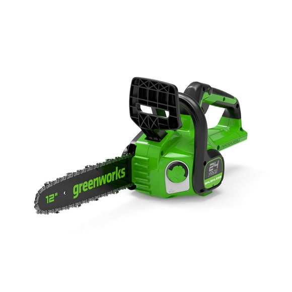 Motosierra Inal. 12" Greenworks 24V + Carg Y Bat 4.0 AH - 2007007VB verde