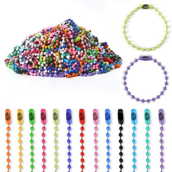 Cadenas de bolas GEKIXUTP 300 uds 10 cm colores mixtos 2,4 mm