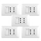 thumbnail image 1 of Pack 5 Tomacorriente Doble 10/16A 250V + Interruptor Simple 9/12 10A Blanco, 1 of 4
