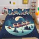 thumbnail image 1 of Christmas Gifts Santa Claus Kids Quilt Duvet Cover Set Kids Bed Linen 3-Piece Bedding Set, 1 of 4
