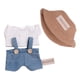 thumbnail image 3 of Camiseta Y Pantalones De Muñeca De Peluche, Moda, Haz Tus Propias Muñecas Para Muñeca De 6,69 Pulgadas, Pantalones Azul Claro A, 3 of 3