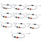 thumbnail image 1 of Pack 10 Pulsera Arcoíris Unisex Brazalete De Cuerda Bandera, 1 of 4