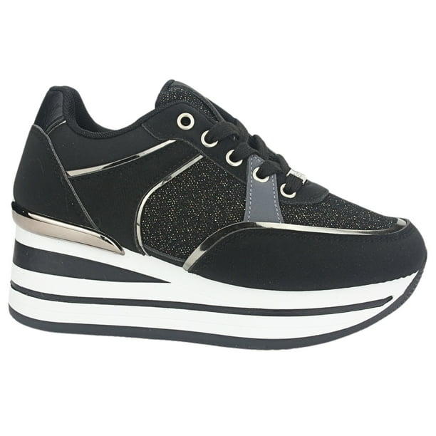 Zapatilla Chalada Mujer Jettix-2 Negro Urbano