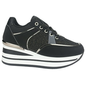 Zapatilla Chalada Mujer Jettix-2 Negro Urbano