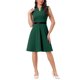 thumbnail image 1 of INSPIRE CHIC Vestido de Trabajo para Mujer Ajustado y Acampanado 2024 Vestidos de Negocios con Manga Corta XL Verde, 1 of 6