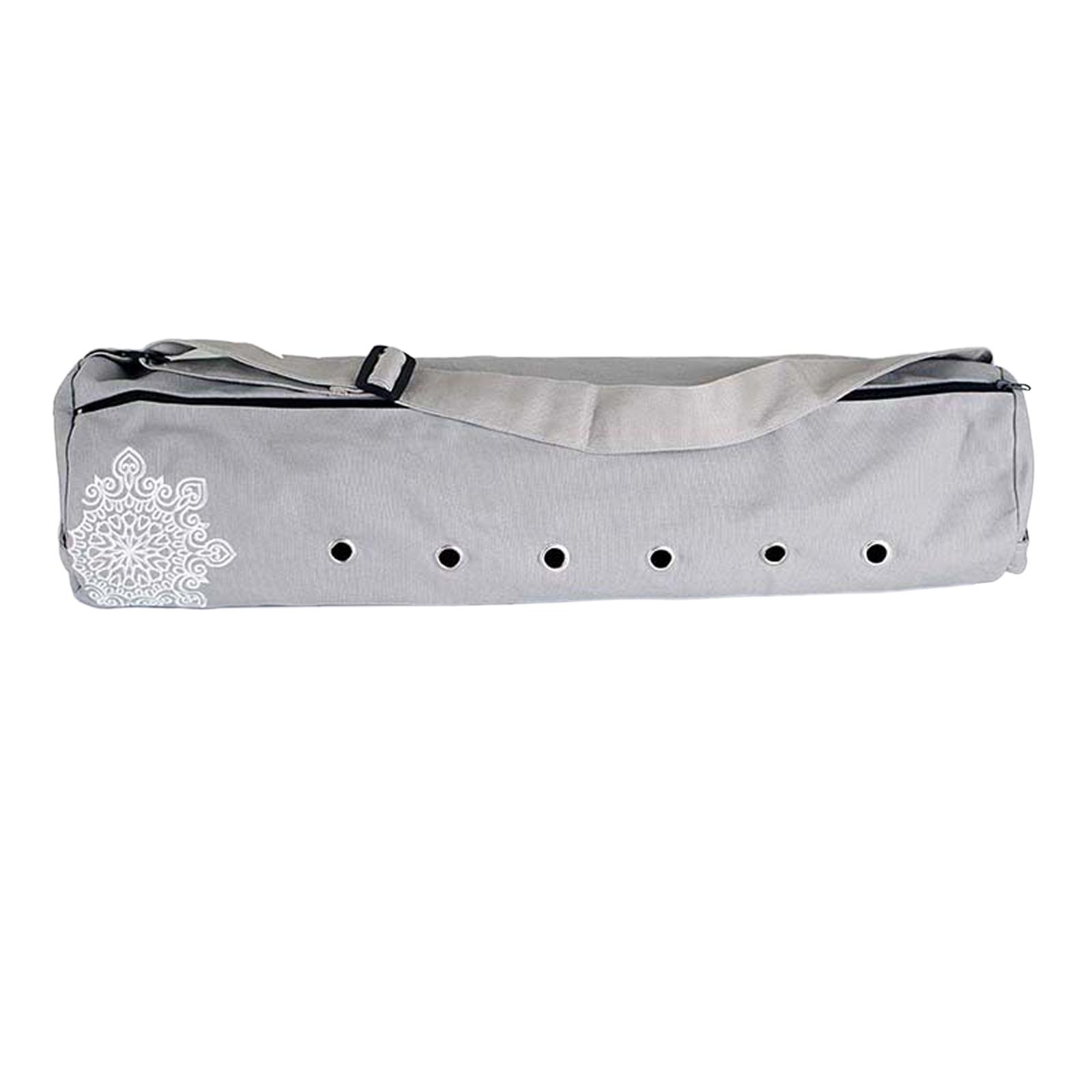 Magideal - Bolsa Para Esterilla De Yoga, Bolsa Deportiva Con Cremallera, Soporte Para Esterilla Antideslizante, Bolsa De Fitness, Práctica Bolsa De Almacenamient Gris