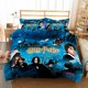 thumbnail image 1 of British Harry Potter Printed Bedding Set 3-piece Duvet Cover Pillowcase Comforter, 1 of 3