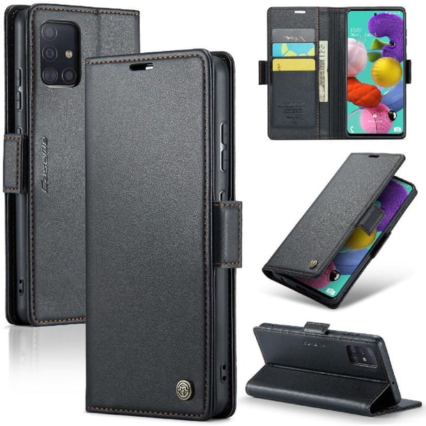 CaseMe tipo cartera Samsung Galaxy A51 4G con cierre magnético, RFID, tarjetero, soporte, carga inalámbrica