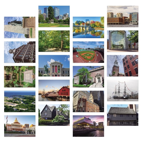 Postales Dear Mapper 20 unidades – Paisaje de Massachusetts