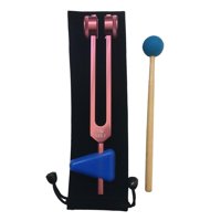 Ioensy - Juego De Diapasones De 136,1 Hz Con Bolsa De Almacenamiento Para Meditación De Sonido Rosa Rosa