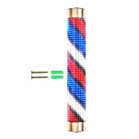 Magideal - Luz Giratoria Impermeable Para Poste De Peluquería, Iluminación Empotrada Para Peluquería, Lámpara De Señalización, Luces De Rayas Led Impermeables Pa 15Cmx125Cm Aureato