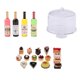 thumbnail image 4 of 1/12 soporte de exhibición de la torta de la cocina miniatura de la casa de mu?ecas con la torta, botellas de vino, 4 of 5