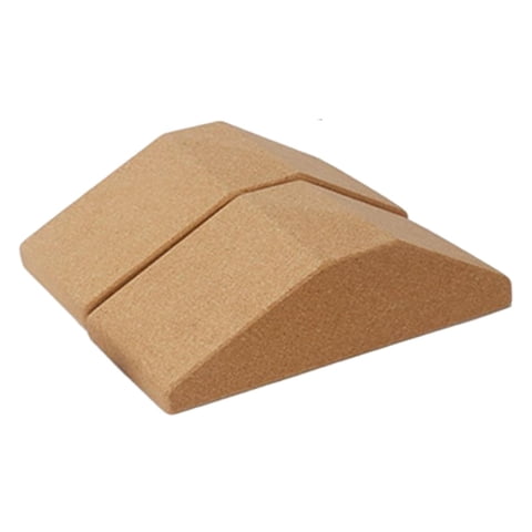 Ioensy - Cork Squat Wedge Yoga Block Yoga Prop Accesorio Para Pilates Estiramiento 2 Piezas Con Bolsa