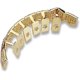 thumbnail image 3 of Grilletes bucales estilo hip hop con acabado dorado de 18 quilates, 8 dientes superiores e inferiores, para hombres y mujeres., 3 of 6