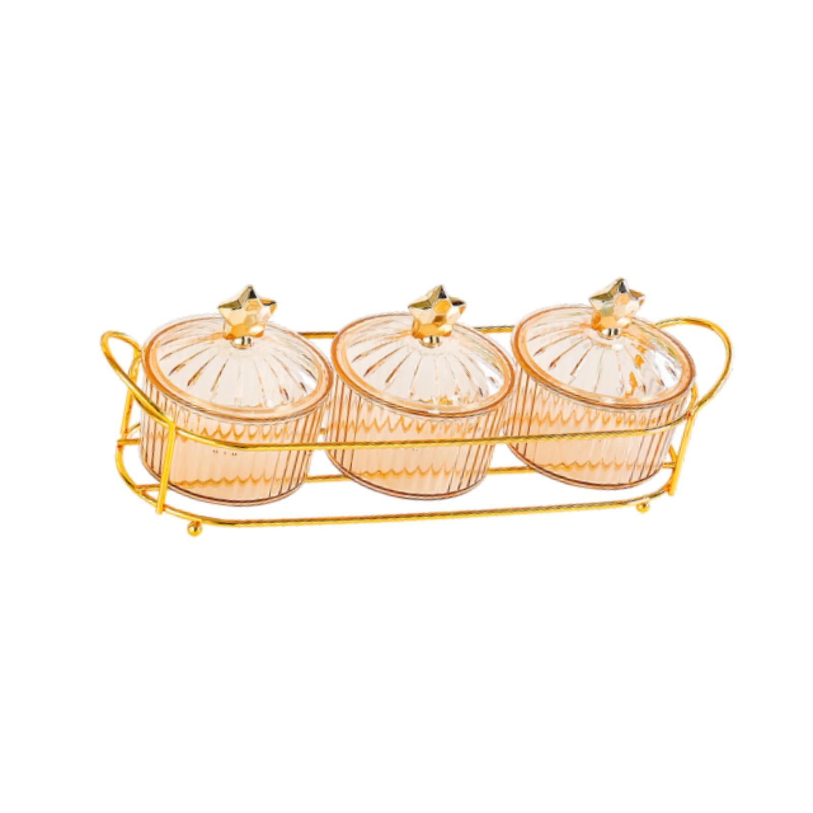 Magideal - Bandeja De Frutos Secos, Cuencos Divididos Para Servir, Decoración De Boda, Platos De Frutos Secos, Platos De Aperitivo Para Fiesta, Aperitivos, Dulce 3 Rejillas