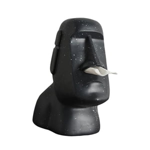 Bothyi - Figura De Piedra Dispensador De Toallas De Papel Contenedor Servilletero Para Decoración Negro