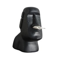Bothyi - Figura De Piedra Dispensador De Toallas De Papel Contenedor Servilletero Para Decoración Negro