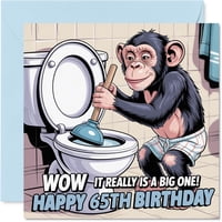 Tarjeta De Felicitación Stuff4 Para 65 Cumpleaños, Para Mujeres Y Hombres, 5.7 Pulgadas