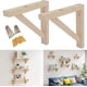 thumbnail image 1 of Paquete De 2 Soportes De Estantería De Madera Para Montaje En Pared Triangulares De Madera Pa, 1 of 6