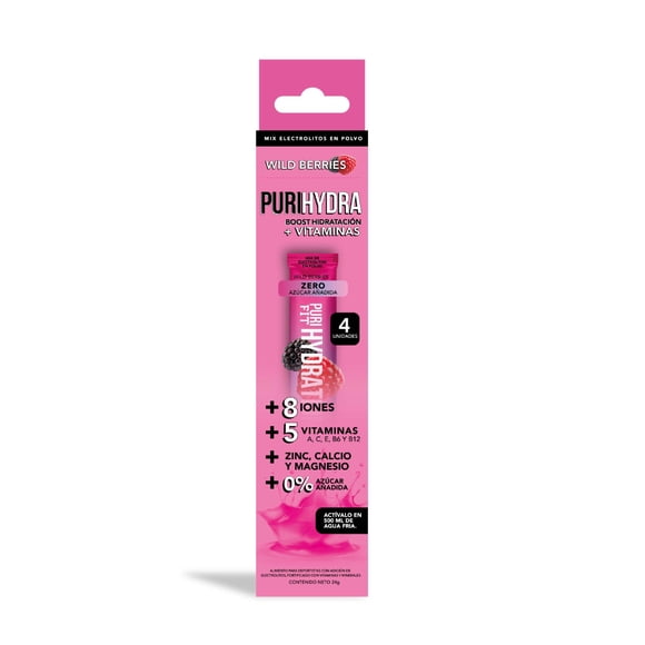 Puri Hydra Berries 4 Unidades, 24 g
