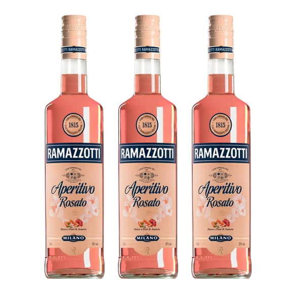 Pack x3 Licor Aperitivo Ramazotti Rosato 700cc